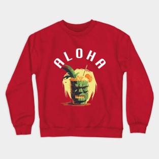 Tiki Drink - Aloha (Black Lettering) Crewneck Sweatshirt